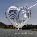 Silver Heart Wind Spinners for Outdoor Decor